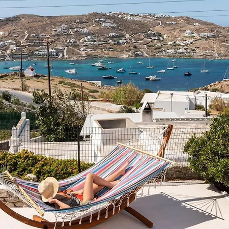 בית נופש Yalos Mykonos 4 Bedroom Luxury House 5 Minute From Ornos W Sea & Sunset View