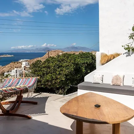 Yalos Mykonos 4 Bedroom Luxury House 5 Minute From Ornos W Sea & Sunset View 펜션 Mykonos Town