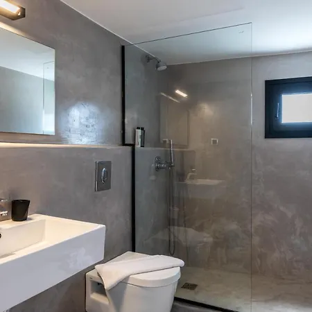 Yalos Mykonos 4 Bedroom Luxury House 5 Minute From Ornos W Sea & Sunset View 度假居