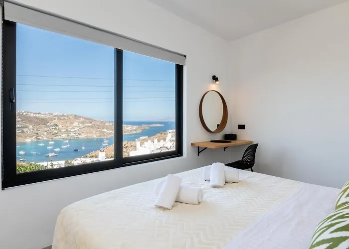 Tatil Evi Yalos Mykonos 4 Bedroom Luxury House 5 Minute From Ornos W Sea & Sunset View