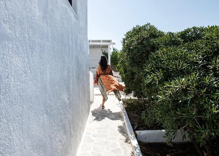 Yalos Mykonos 4 Bedroom Luxury House 5 Minute From Ornos W Sea & Sunset View Tatil Evi *