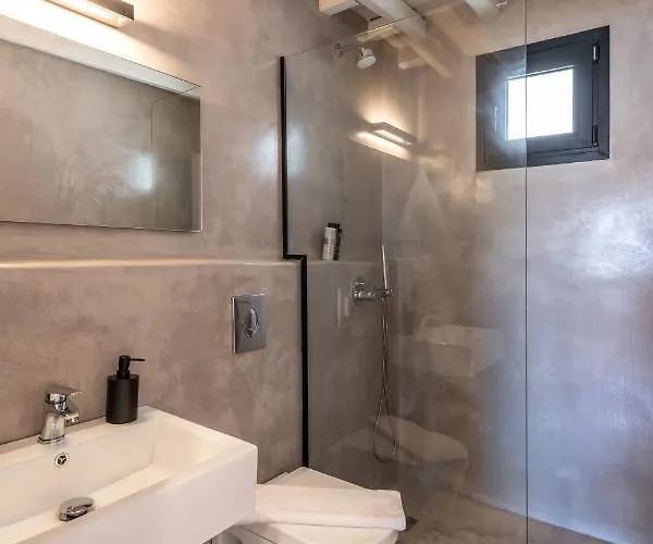 Yalos Mykonos 4 Bedroom Luxury House 5 Minute From Ornos W Sea & Sunset View *